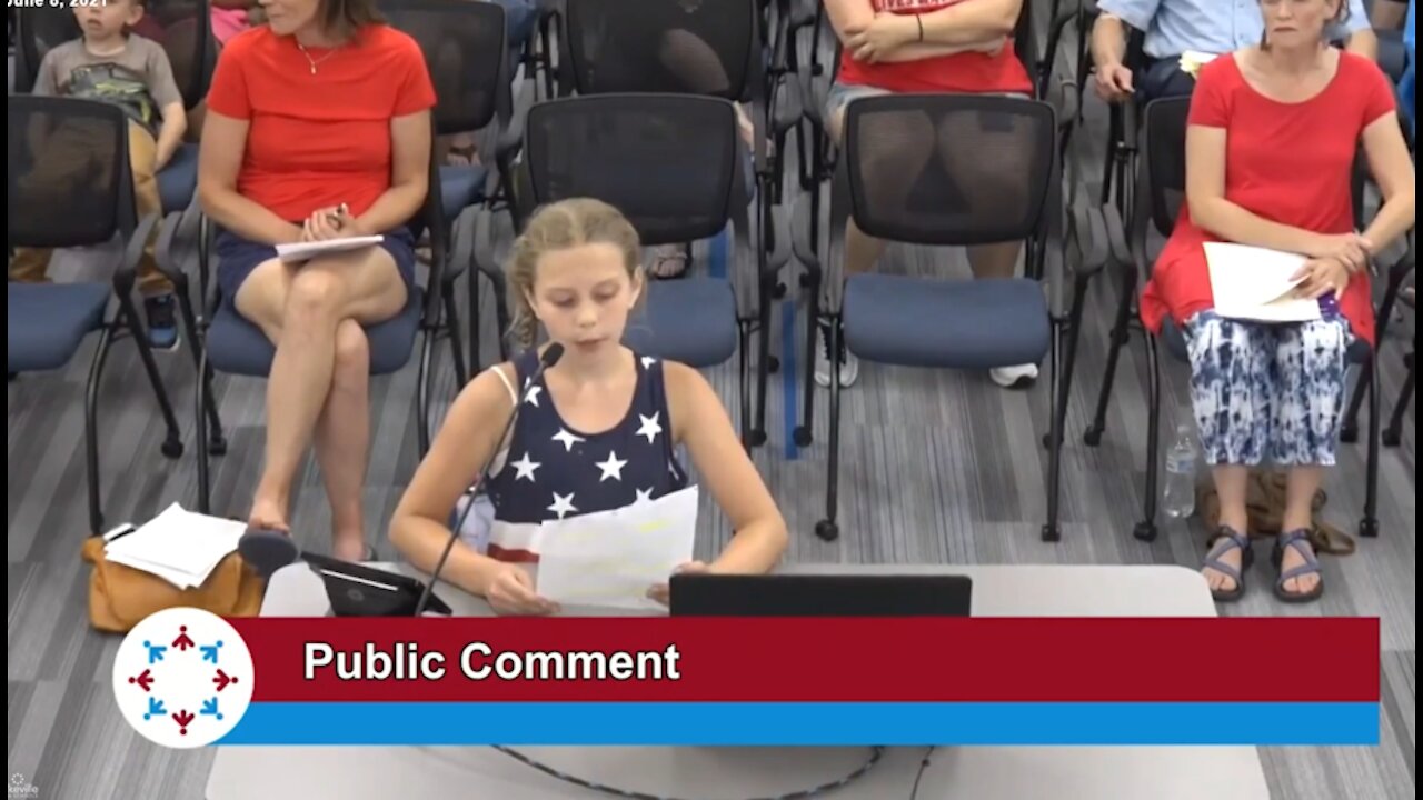 9-year-old girl speaks out against the hypocrisy calling for BLM poster to be taken down