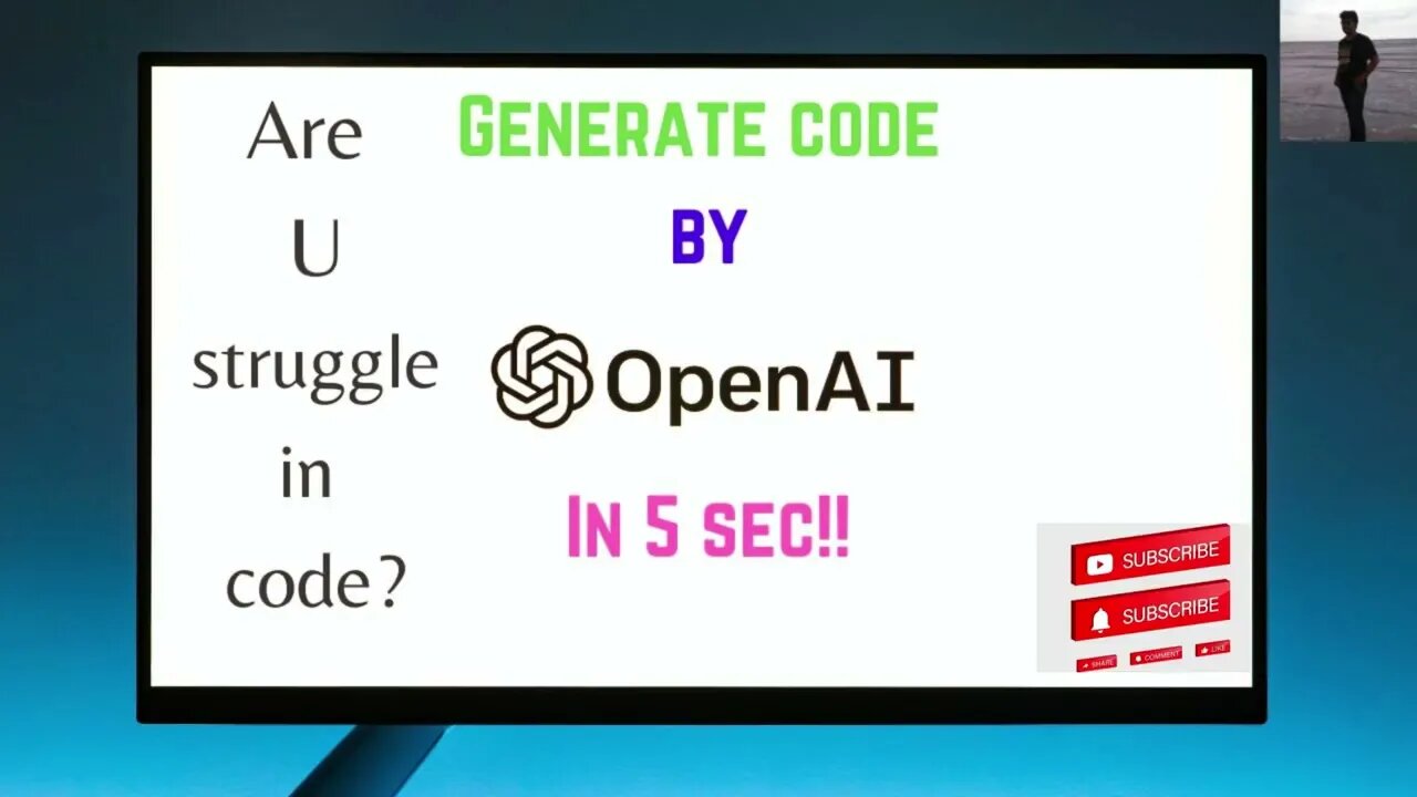 Are you struggling writing the code? Generate the code in 5sec using chat GPT.