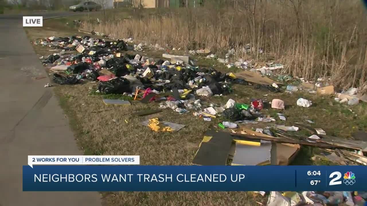 Neighbors want illegally dumped trash cleaned up