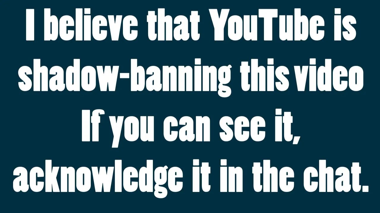 "They" Control The Flow of Information -- 8 JAN 22