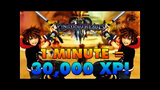 Kingdom Hearts 3 - 30,000 XP every 1 MINUTE! (Reach Level 99 EXTREMELY FAST)!