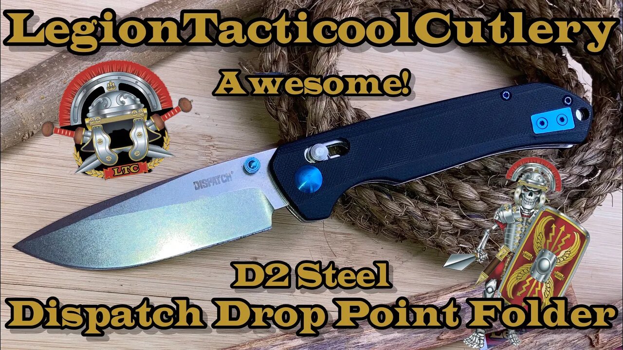 Dispatch Knives D2 Steel Drop Point folder!