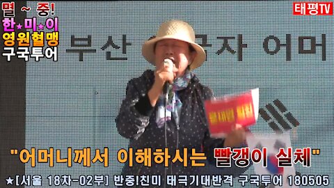 ★눈물없이 볼 수 없는 제주도 90 어머니의 호소! [서울 18차-2부] 태극기대반격 구국투어, 태투!] 180505 토 [태평TV]