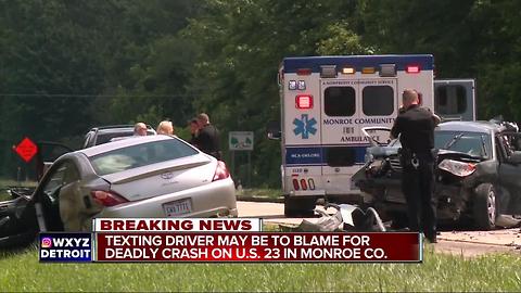 Texting driver may be to blame for deadly crash on US-23 in Monroe County