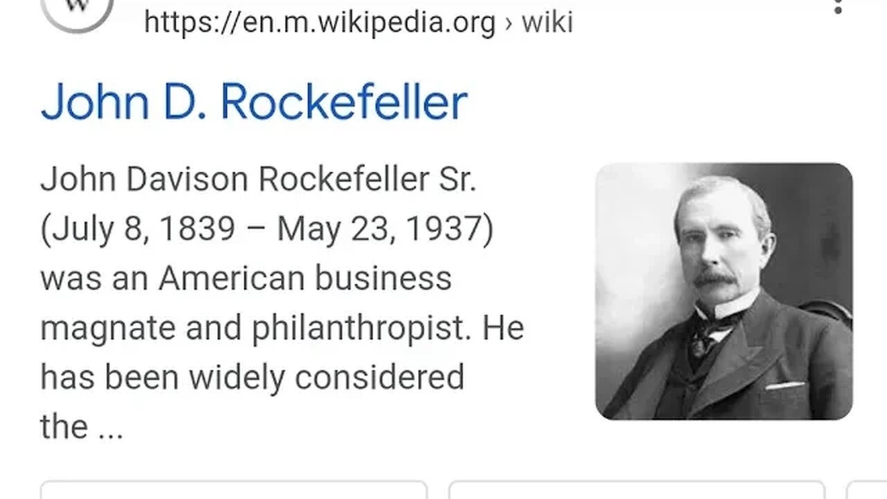 THE FIRST AMERICAN LEGENDARY JOHN D ROCKEFELLER John Davison Rockefeller Sr. (1839 –1937)
