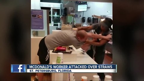 McDonald's worker attacked by customer over straws