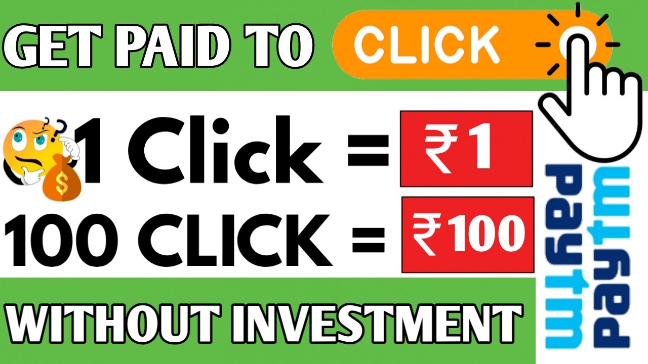 Get Paid To Click Ads (₹1.00 Per Click) | Make Money Online FREE - Paytm | Instant Withdrawl