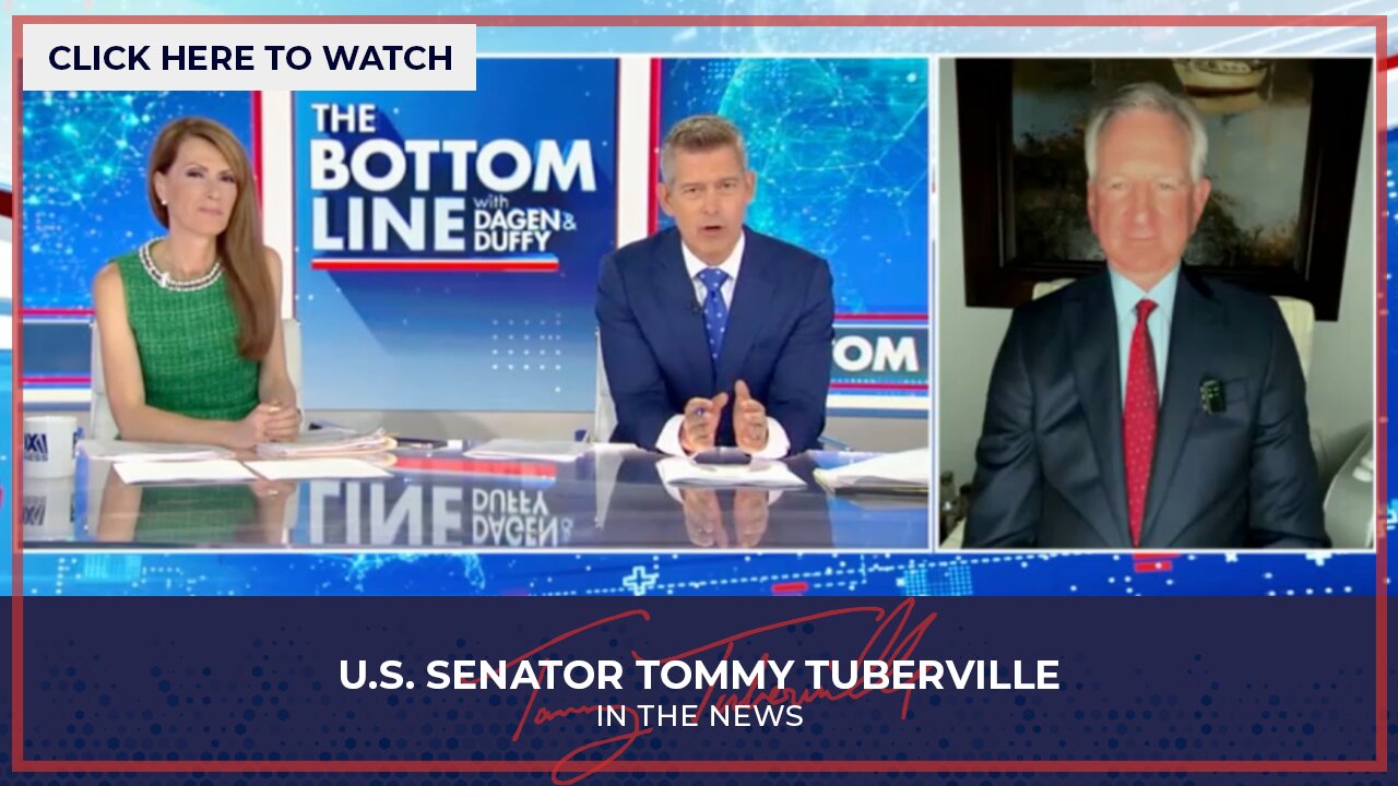 Senator Tuberville joins "The Bottom Line" on Fox Business to Discuss Senate GOP Leader Race