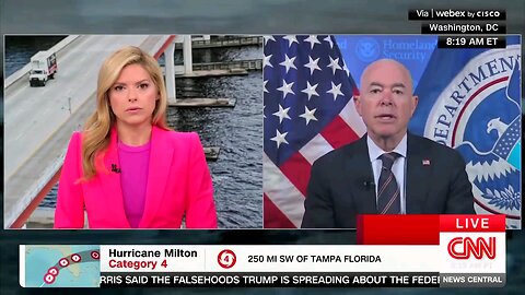 CNN asks Mayorkas about lack of response to Helene from Biden, Harris, and Mayorkas himself.