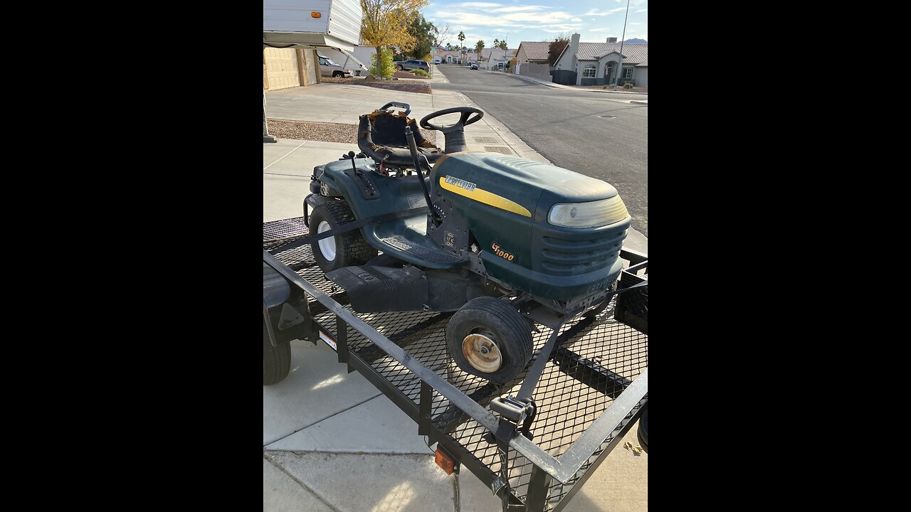 Craftsman lt1000 lawn mower neighborhood ride