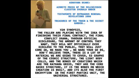 V20 SYNOPSIS, THE FALLEN ARE PLAYING WITH THE IDEA OF FINISHING THEIR FINAL CONTRACT, THE FINAL CONF