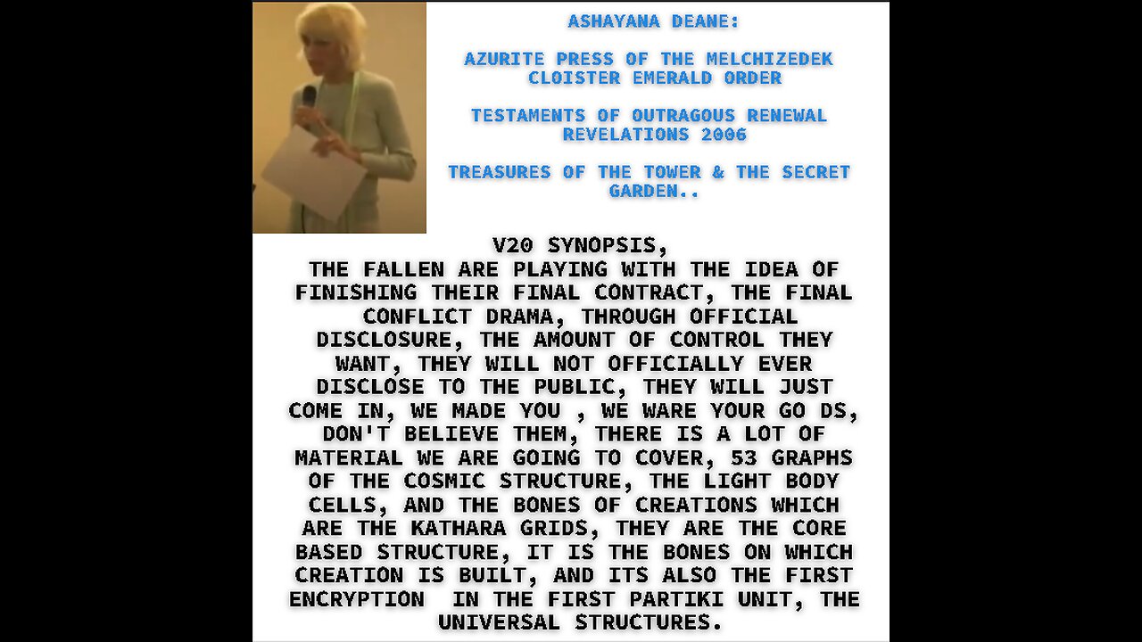 V20 SYNOPSIS, THE FALLEN ARE PLAYING WITH THE IDEA OF FINISHING THEIR FINAL CONTRACT, THE FINAL CONF