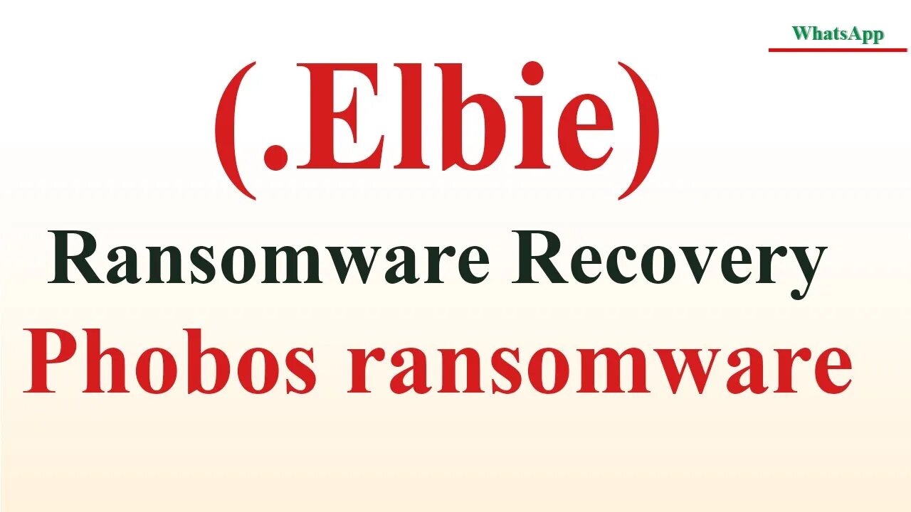 Defeating Elbie (.Elbie) Phobos Ransomware: Removal and Decryption Guide | Stop Ransomware Virus