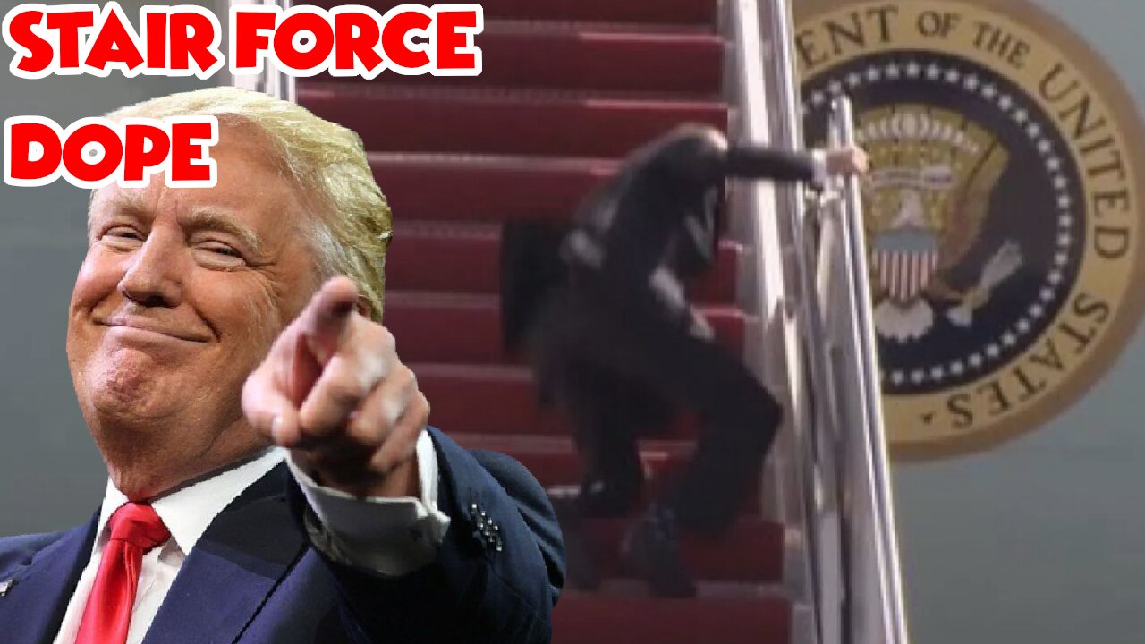 Trump Mocks Joe Biden Falling Down Stairs as MSM Fact Checks Memes