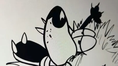 Draw my own comic strip. "Awoof" (comics book characters). Drawing on a tablet.