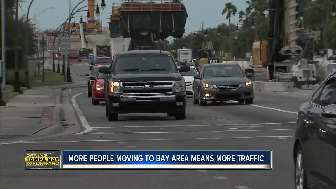 150 people move to Tampa Bay a day, congesting bay area roads