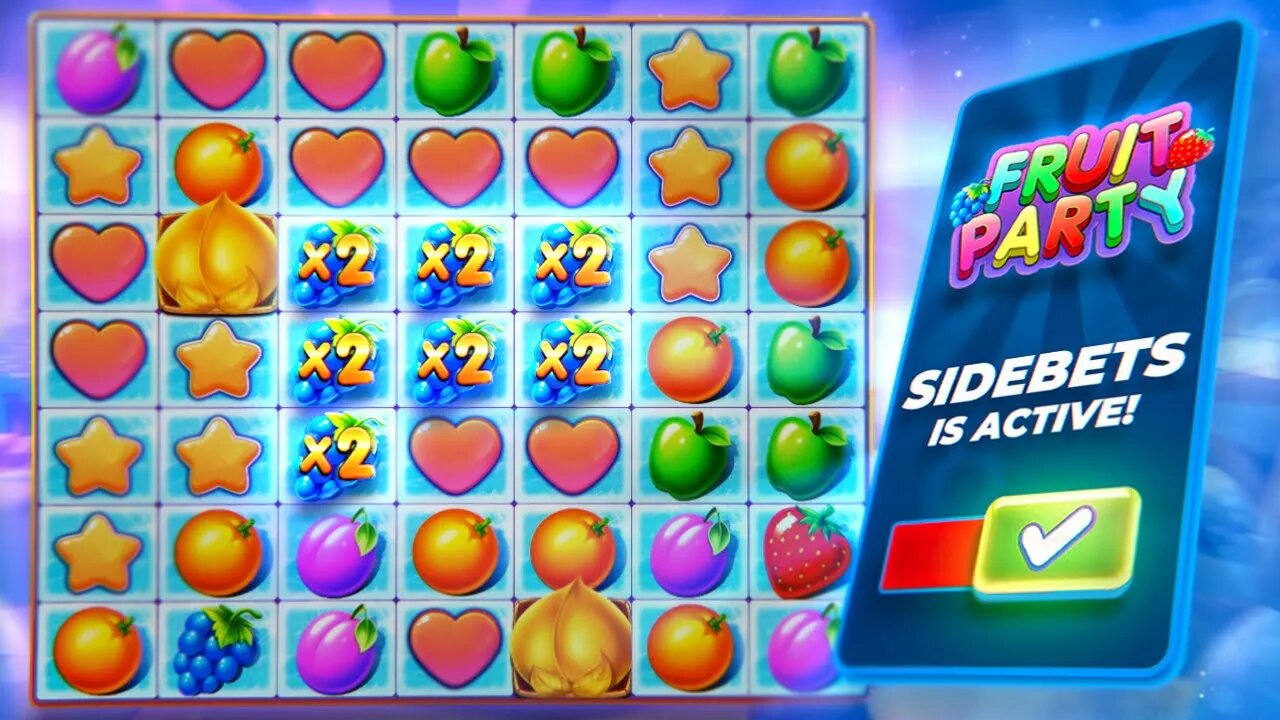 SLAMMING FRUIT PARTY BONUS BUYS WITH SIDE BETS!