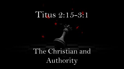Titus 2:15 - 3:1
