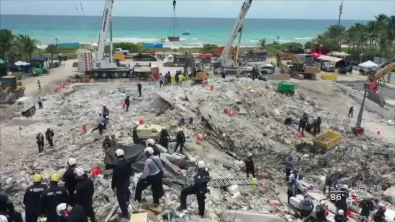 Death toll rises to 32 as Surfside search-and-rescue continues during Tropical Storm Elsa