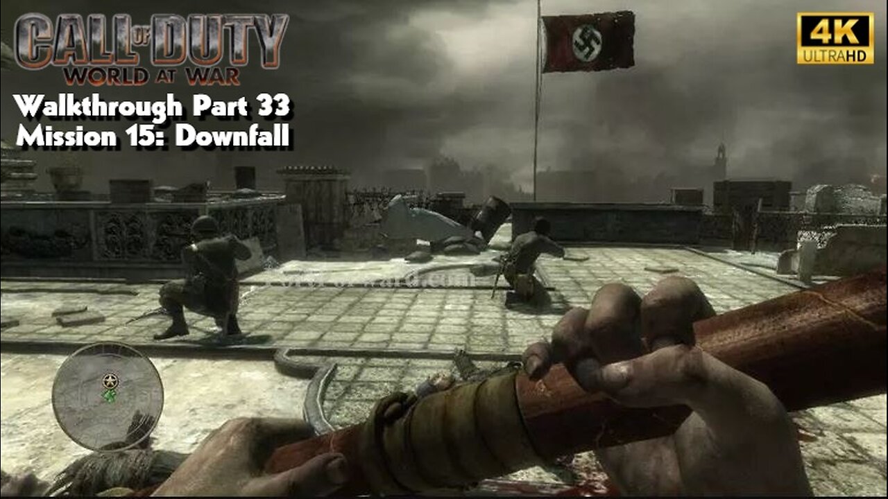 COD World At War Gameplay Walkthrough Part 33 Mission 15 Downfall Ultra Settings [4K UHD]