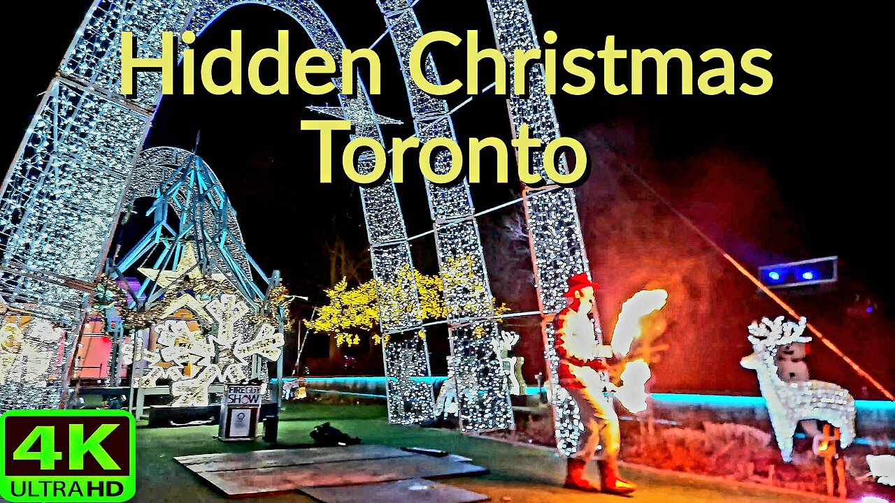 【4K】Hidden Christmas underground tunnels Toronto Canada 🇨🇦