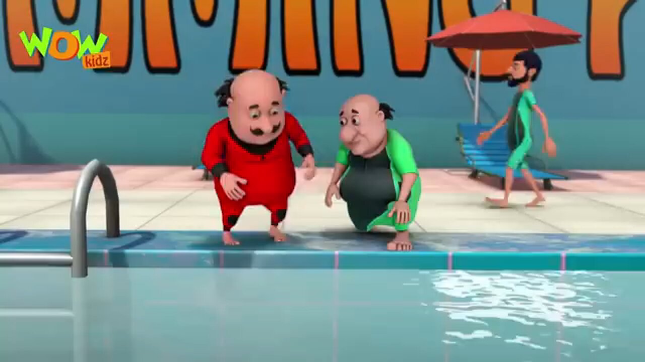 Motu Patlu ki Jodi @swiming pool #kids #motu #patlu #cartoon #motupatlukijodi