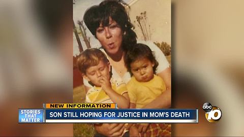 Son still hoping for justice in mom's South Bay death