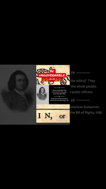 You Are The Militia, Founding Father Quotes on YOUR #2ndamendment RIGHTS #foundingfathers