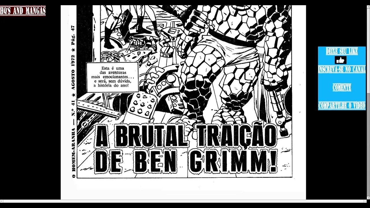 Homem Aranha - (1ª Série Nº 41) Pt.03 Quarteto Fantástico [Está His. Não É Do Homem-Aranha]