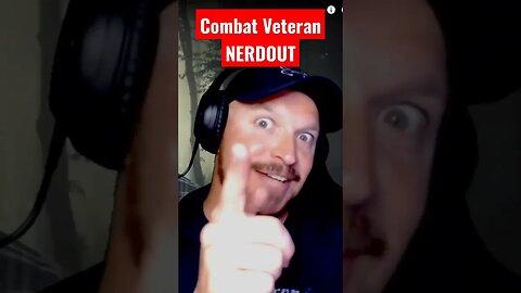 Combat Veteran NERDS OUT for 60 SECONDS!! #shortsviral #nerd #reaction #soldier #mrballenreaction