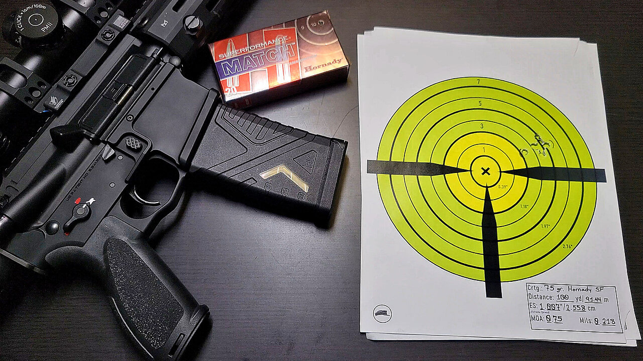 Hornady 5.56 x 45 75 gr. Superformance Match Accuracy (Precision) Test