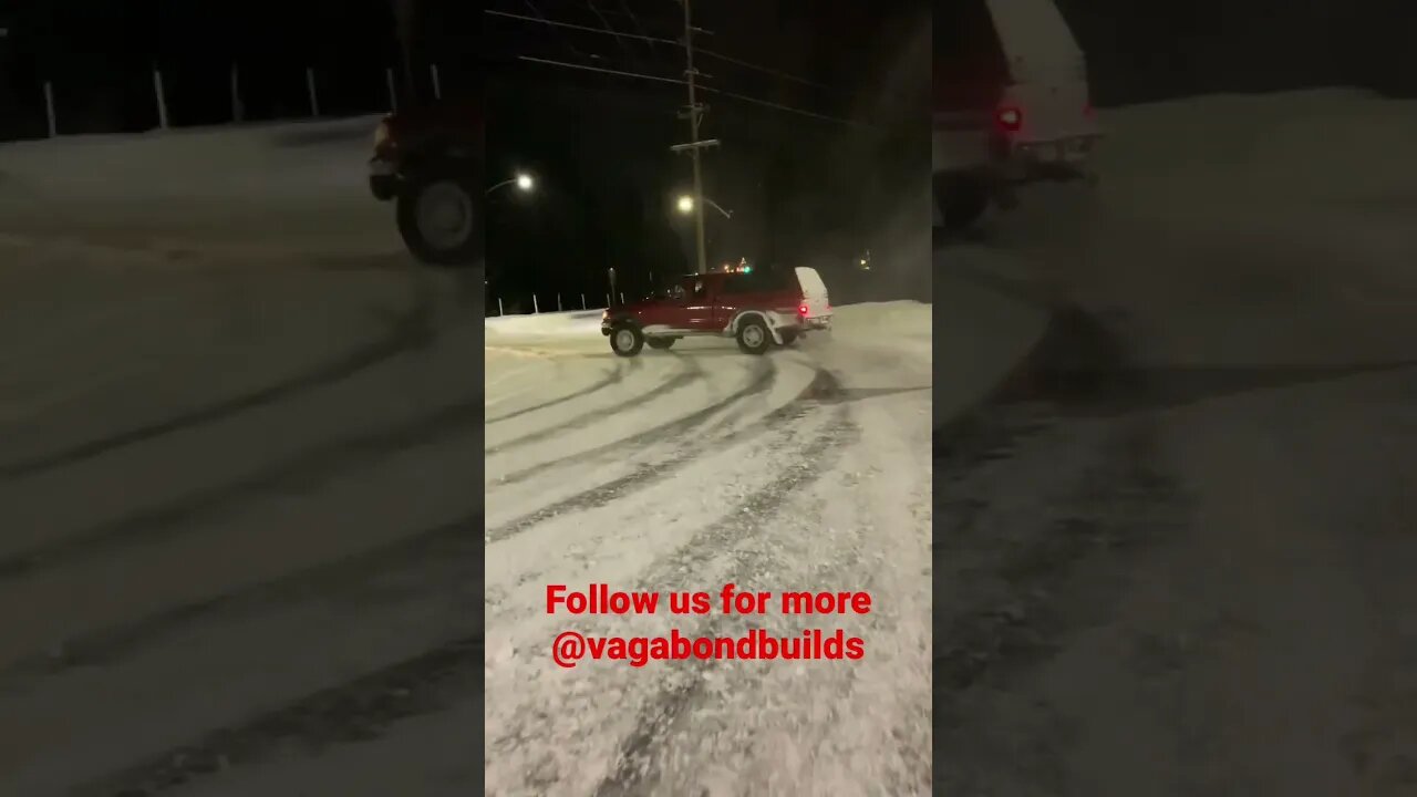 Toyota Tacoma going through fresh snow with no problem! @Vagabond Builds #toyota #toyotatacoma