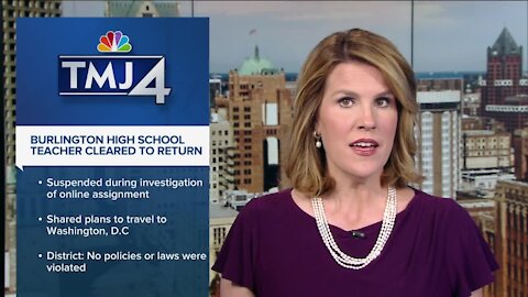 Burlington Area School District clears teacher who traveled to D.C. on day of Jan 6. riot