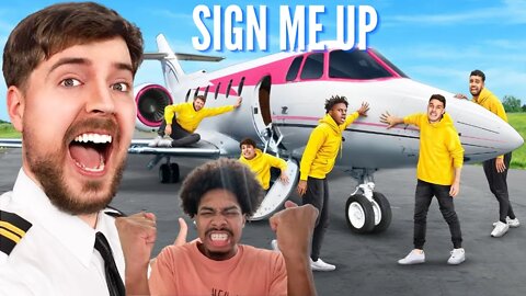 SIGN ME UP | MrBeast- Last To Take Hand Off Jet, Keeps It! | REACTION