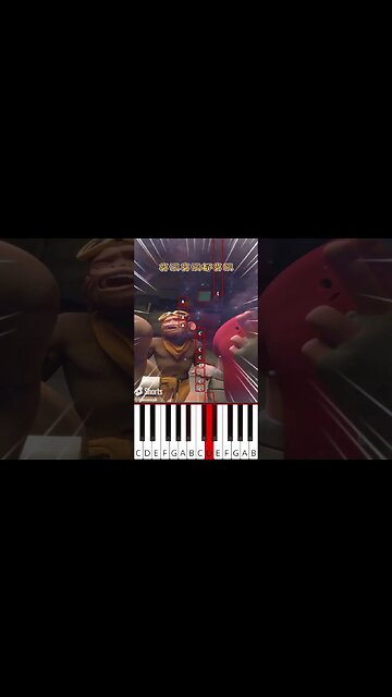 Monkeys Singing Chinese (Reverse Play Version) Yiwang Yiwang Dou Yiwang - Octave Piano Tutorial