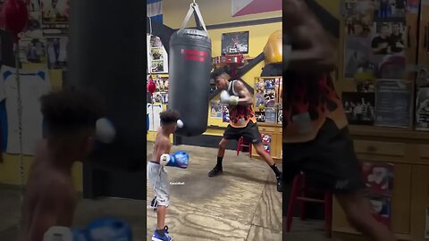 #blueface boxing training with his son #jalalalkali