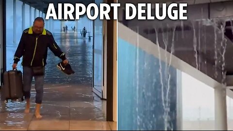 Barcelona on flooding red alert after devastating Spain storms with parts of airport submerged