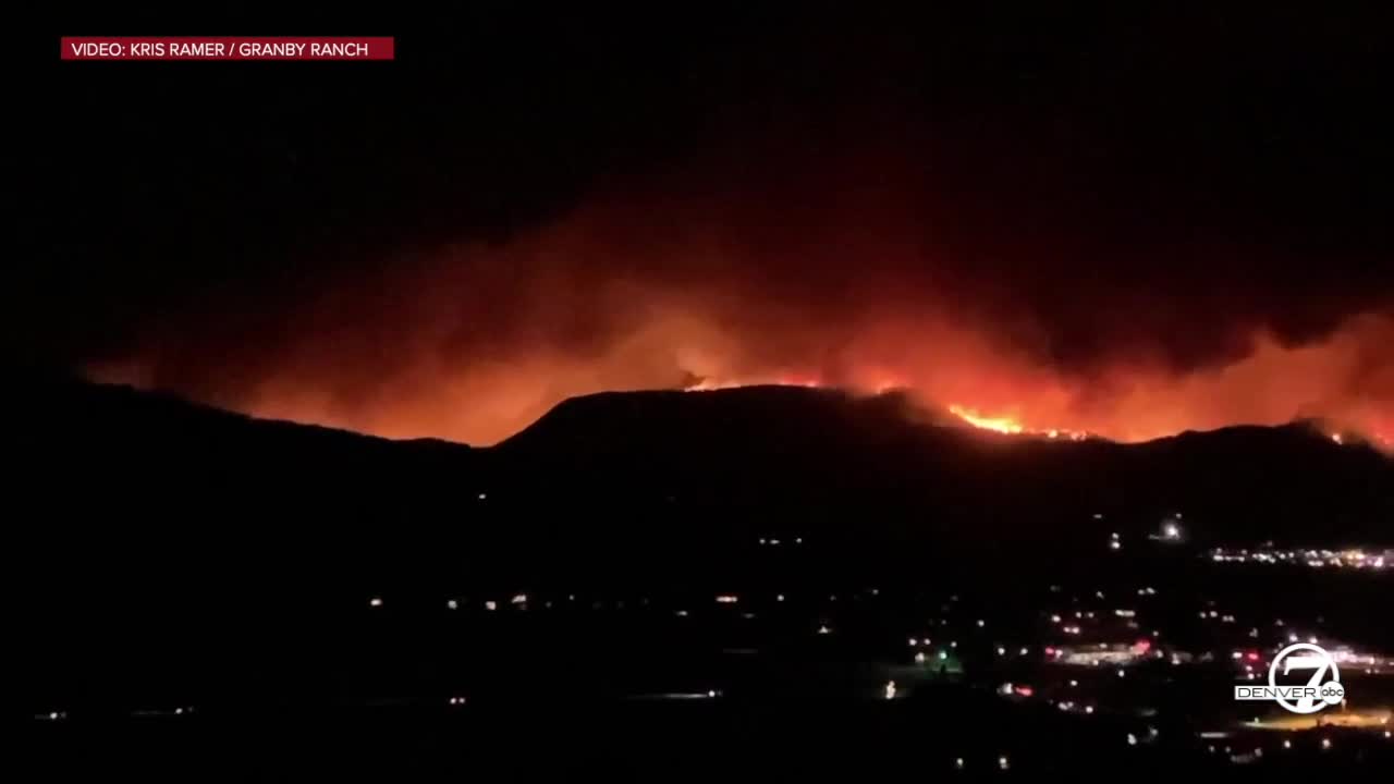 RAW: Flames across the skyline at Granby Ranch