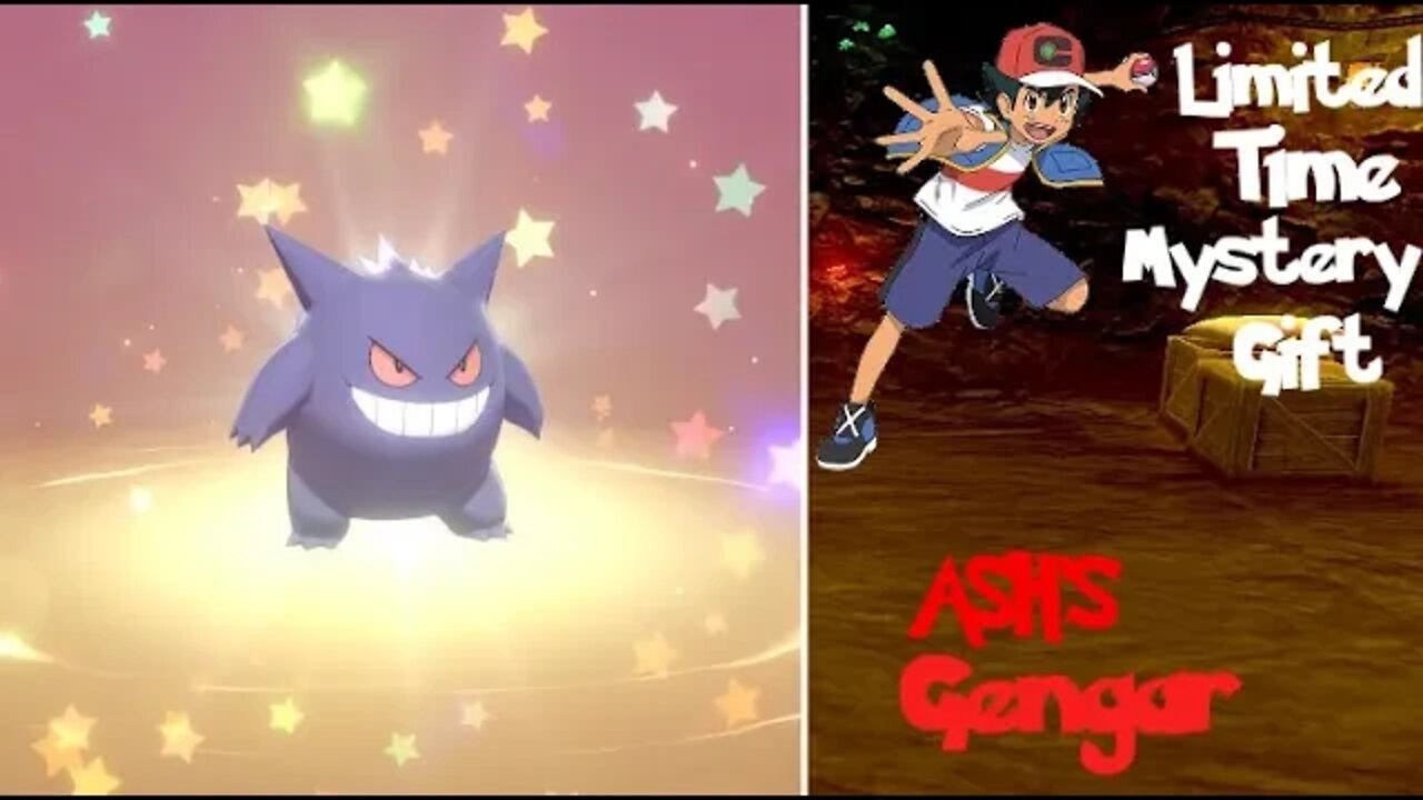 Very Limited Time Mystery Gift- Ash's Gengar | Pokemon Sword and Shield