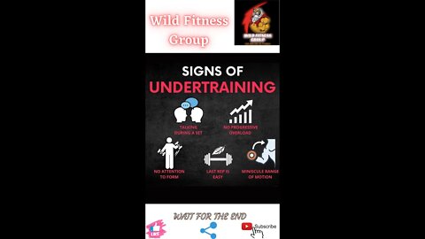 🔥Signs of undertraining🔥#shorts🔥#viralshorts🔥#fitnessshorts🔥#wildfitnessgroup🔥