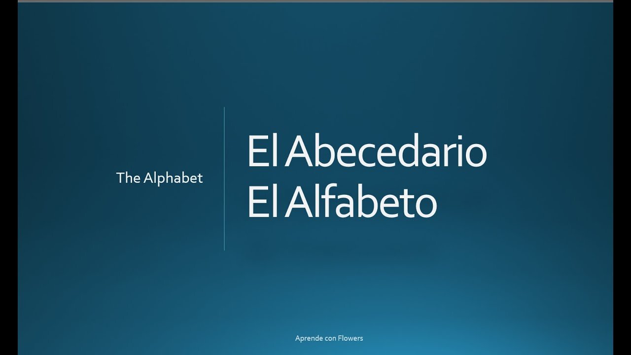 The Alphabet in Spanish
