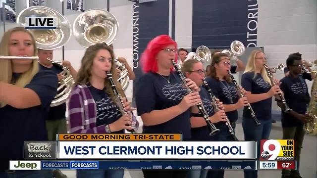 West Clermont High School band performs fight song