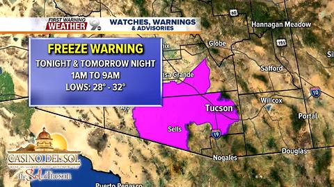 FORECAST: Freeze Warnings for Sunday & Monday