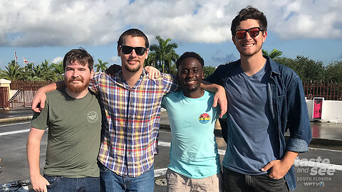 Rained out SunFest band plays WPTV's Helipad