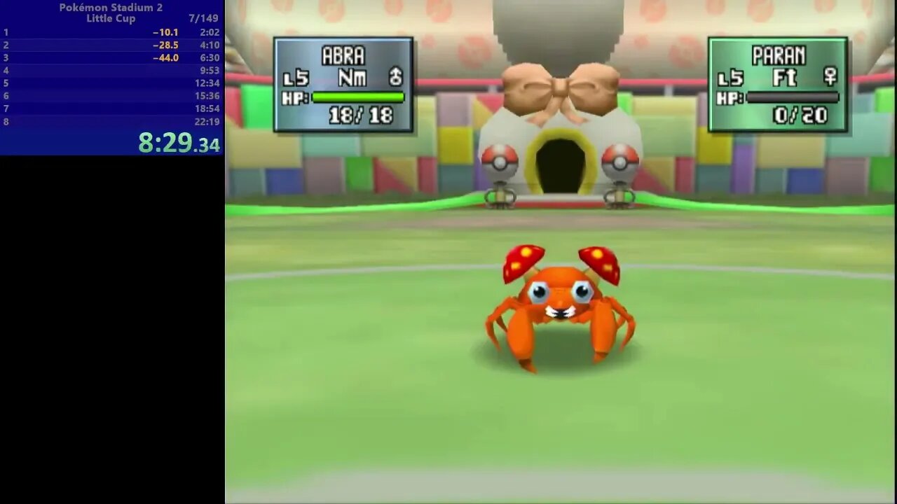 Pokemon Stadium 2 Little Cup Round 1 NSO Speedrun 22:11 PB/WR (9-14-2023)