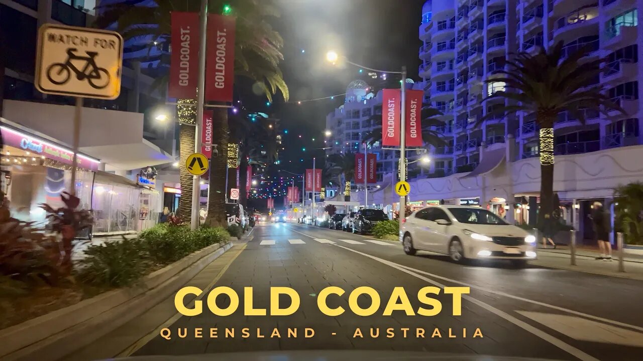 Gold Coast Night Drive 4K || QLD - AUSTRALIA || HDR - Dolby Vision