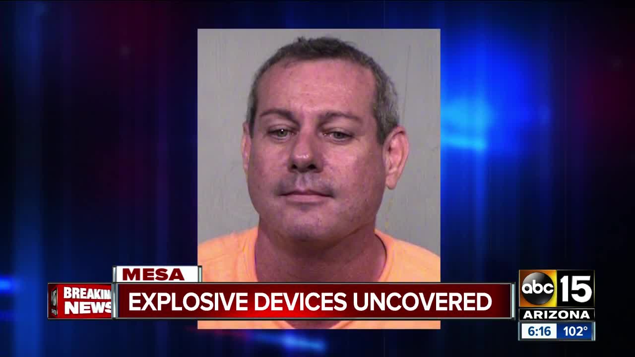 Mesa man arrested; explosive devices uncovered