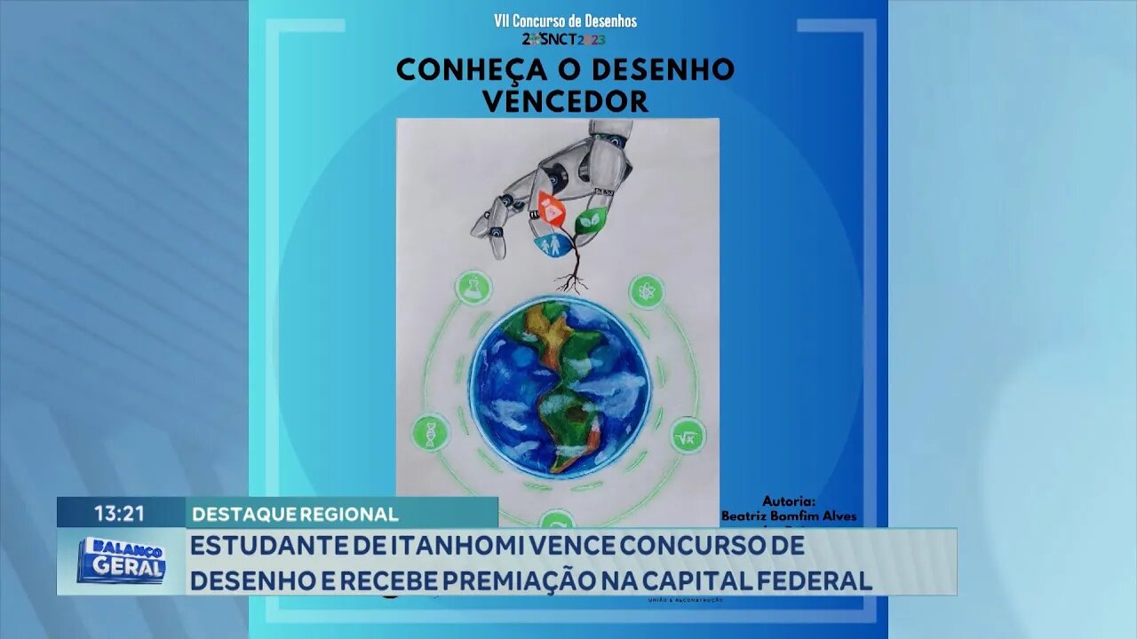 Destaque: Estudante de Itanhomi Vence Concurso de Desenho e Recebe Premiação na Capital Federal.