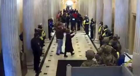 New J6 Tape: Police Stand By As Protestors Walk Around Capitol