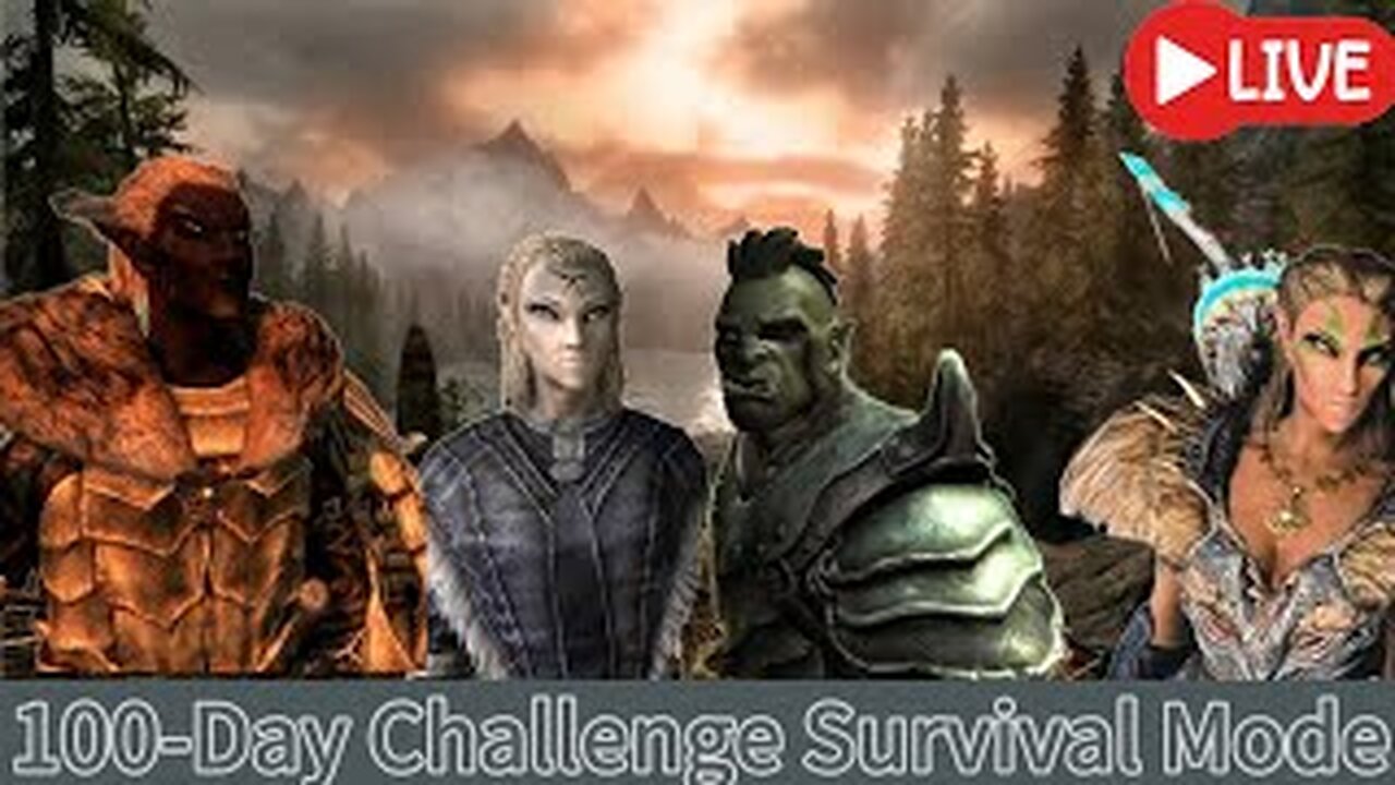 Skyrim 100-Day Challenge. Survival mode Part:01